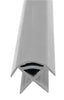 Eckverbindungsprofil Luxus 2,2 m - Mittelgrau