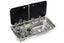 Kocher-Spülenkombination,726x346x140mm, 30mbar, Piezo-Zündung,Spüle re