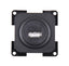 INPRO USB 1-fach Ladesteckdose Farbe: schiefergrau