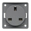 Berker Einbausteckdose 230V hellgrau ohne Rahmen /GBR