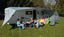 Sonnenvordach Como 10 Grau, 900 x 240 cm, incl. Aufstellstäbe