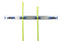 Besen Halterung mit 5 Clips in blau, 70cm
