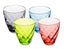 Saft-/Wassergläser BURANO, 4er-Set, blau/lime/grau/rot, SAN, 300ml