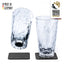 Magnetlongdrinkgläser 300ml + Untersetzer, je 2 Stück, Ã8,8cm,H 14,1cm