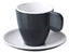 Melamin Espresso-Tassen - Anthrazit / Weiß - 2er Set