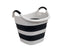 faltbarer Korb/Eimer 22l, 42,5x39,5x17/38,5cm, weiÃ/anthrazit, faltbar