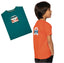 T-Shirt KIDS "Bulli Front"VW, GröÃe 140/146, 100% Baumwolle petrolblau