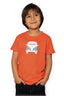 T-Shirt KIDS "Bulli Front"VW, GröÃe 140/146, 100% Baumwolle tomatenrot