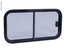SHIP- Sicherheitsglas Schiebefenster, Rahmen schwarz, 800x340mm