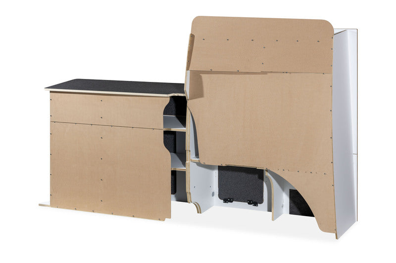 Modulare Fullsize-Möbelzeile zur Selbstmontage – perfekt für VW T5/T6/T6.1 Kurzradstand