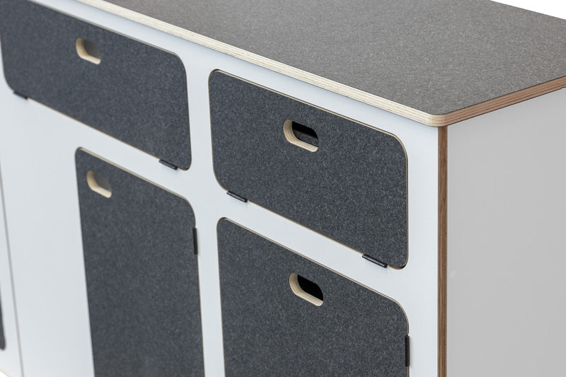 Modulare Fullsize-Möbelzeile zur Selbstmontage – perfekt für VW T5/T6/T6.1 Kurzradstand