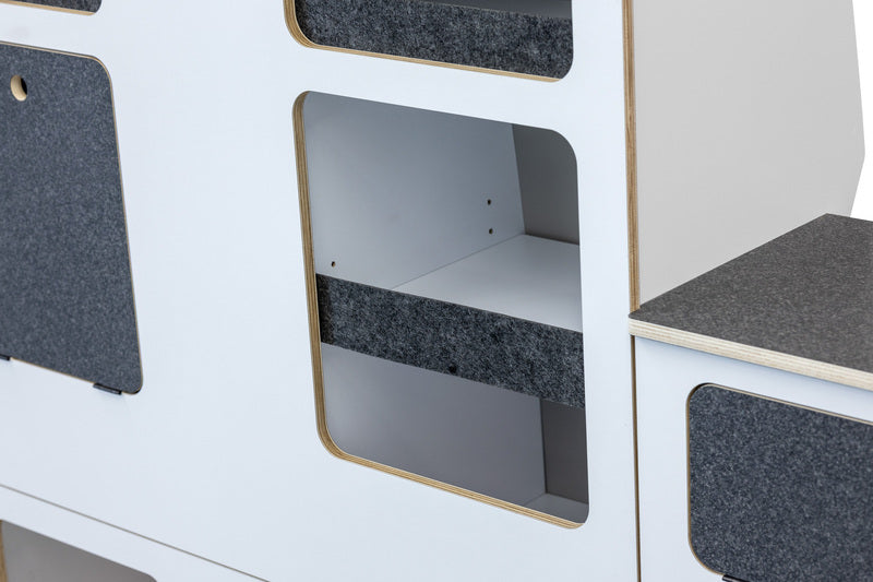 Modulare Fullsize-Möbelzeile zur Selbstmontage – perfekt für VW T5/T6/T6.1 Kurzradstand