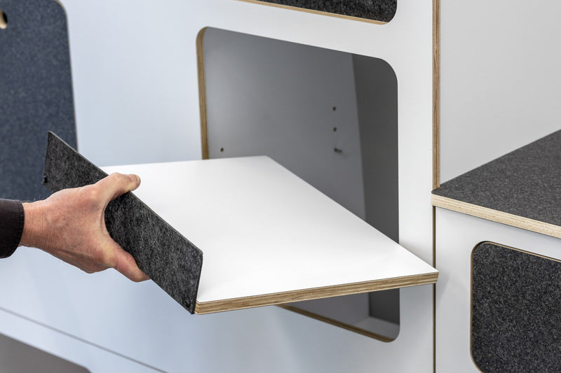 Modulare Fullsize-Möbelzeile zur Selbstmontage – perfekt für VW T5/T6/T6.1 Kurzradstand