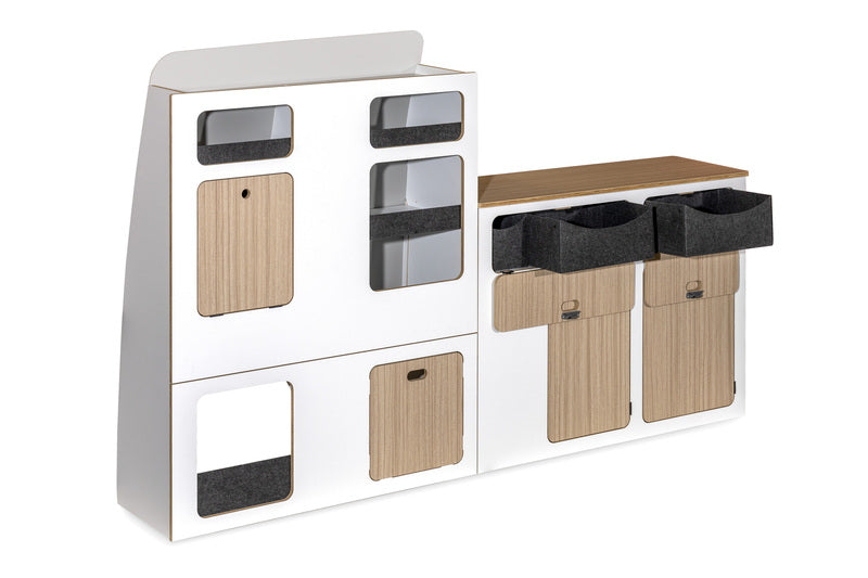 Modulare Fullsize-Möbelzeile zur Selbstmontage – perfekt für VW T5/T6/T6.1 Kurzradstand