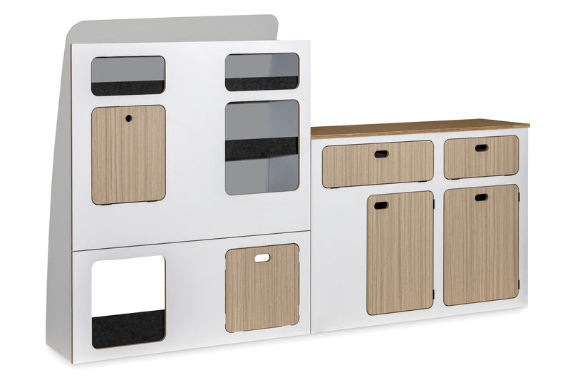 Modulare Fullsize-Möbelzeile zur Selbstmontage – perfekt für VW T5/T6/T6.1 Kurzradstand