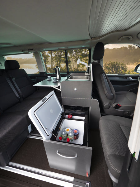 Erweitern Sie Ihren California Beach oder Multivan mit Calicook Küche zum echten Campingbus