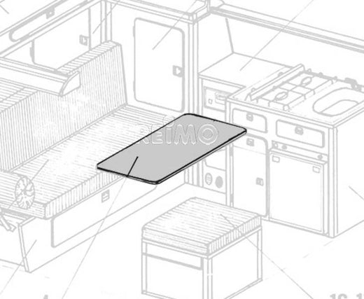 VW T3 Schwenktisch als Bausatz - Granitto Schichtstoff