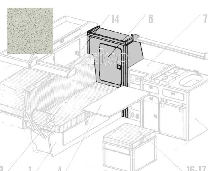 <p>Granitto Schichtstoff Kleiderschrank als Bausatz</p>