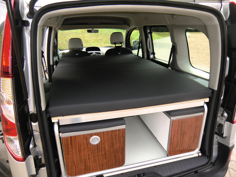 Zusammenschiebbares Bett mit Komfort-Lattenrost 190x123-130 cm