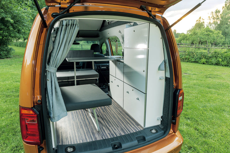 Möbelzeile VW Caddy lR Fertigteil, weiß, Formhimmel, ohne Technik