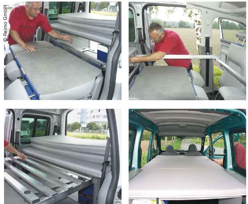 Ausbauset / nachrüstbares Bettsystem 200x120 cm mit Polstern und Bezügen
