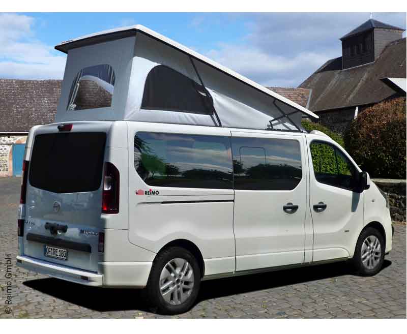 Schlafdach EasyFit für Renault Trafic &amp; baugleiche Fahrzeuge LR hinten hoch- Gurtverschluss