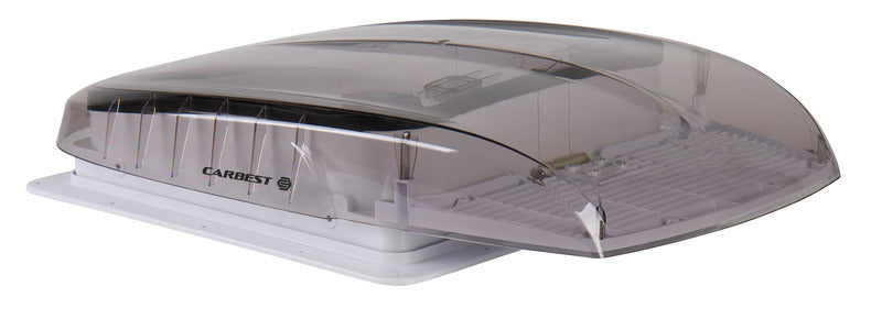 Carbest VanVent Dachventilator 40x40cm mit Verdunkelung, Rauchglas
