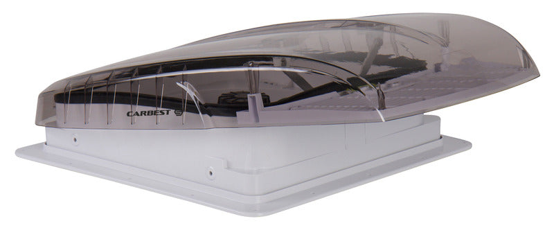 Carbest VanVent Dachventilator 40x40cm mit Verdunkelung, Rauchglas