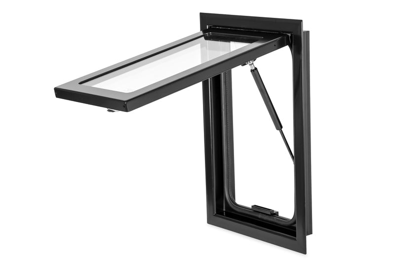 Carbest Sicherheitsglas-Ausstellfenster RW Explorer für Expeditionsmobile - Schwarz