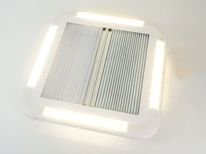 Dachhaube 450x400 mm mit Zwangsbelüftung und LED's
