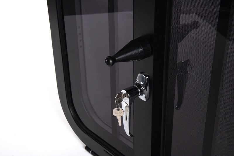 Carbest RW-Trailer Pferdeanhänger Fenster mit Gitter und abschließbar, 565x515