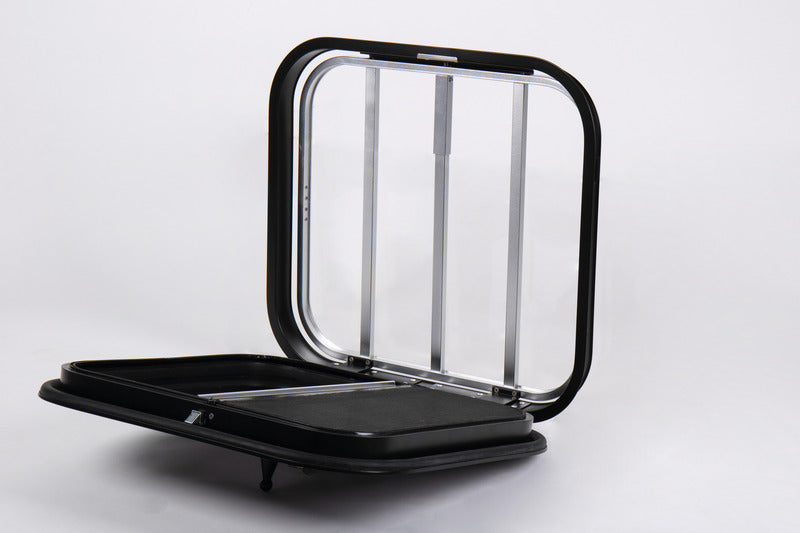 Carbest RW-Trailer Pferdeanhänger Fenster mit Gitter und abschließbar, 565x515