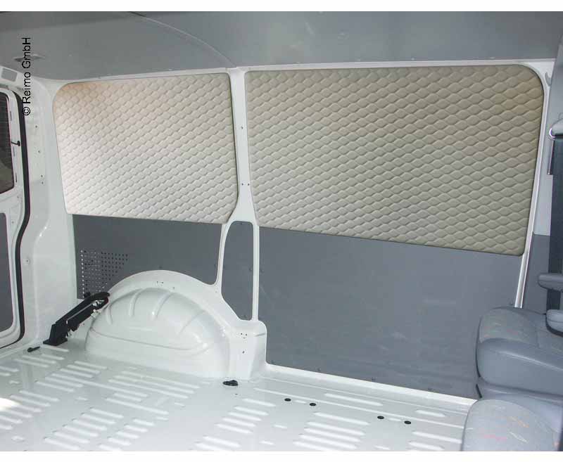 Gesteppte Innenverkleidung für VW T5/T6 Bus ohne Fenster - Hinten Rechts mit Klett
