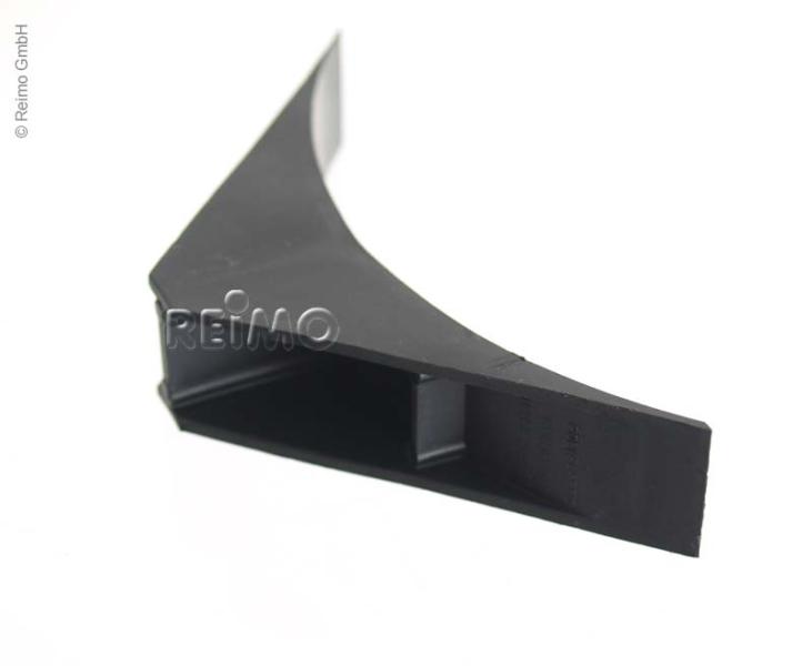 Fensterecke schwarz , 7x7x1,9 cm