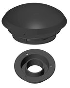 Pilzlüfter Ausschn.110mm mit Schlauchanschluss 60mm,schwarz