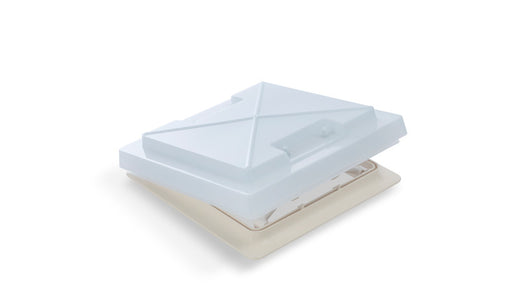 MPK Dachhaube mit Moskitonetz 280 x 280 mm - Milchglas - Innenrahmen Beige