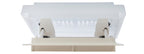 Dachhaube mit Moskitonetz 280 x 280 mm - Milchglas - Innenrahmen Beige
