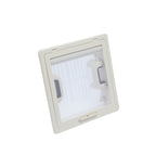Dachhaube mit Moskitonetz 280 x 280 mm - Milchglas - Innenrahmen Beige