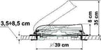 SOLER Frontspoiler Weiß für Dachhauben 36-40cm