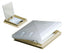 MPK Dachhaube Modell 42 400 x 400 mm in Milchglas-Optik mit Moskitonetz - Innenrahmen Beige