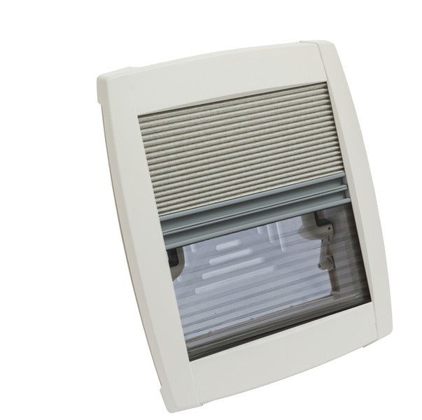 MPK Dachhaube 400 x 400 mm - Milchglas - Mit Rollo und Moskitonetz
