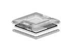 Dachhaube Fiamma 50x50 Vent Crystal, mit Rollo, Rahmen weiss
