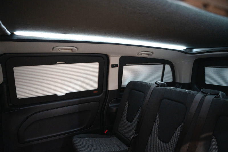 DarkSleep – Premium-Fensterjalousien - Mercedes Vito & V-Klasse (W447) >2014, kurzer/mittlerer/langer Radstand - Schiebetür vorne rechts