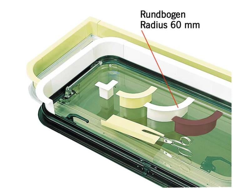 Fensterabdeckprofil / Fensterrahmen - Rundbogen 60 °