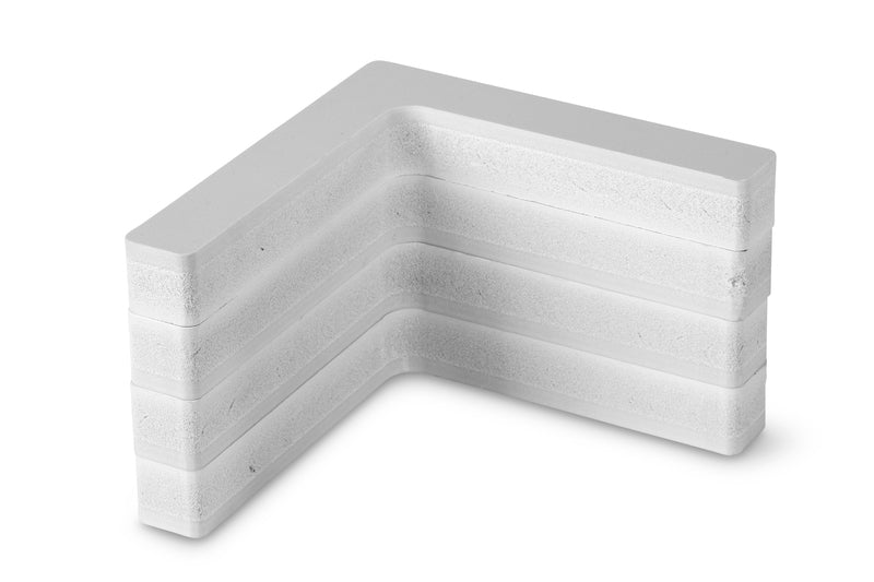 Wandverstärk. f. Fenstermont. R11mm,4 Ecken 25x25mm,weiÃ,f.RW Style
