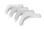 Wandverstärk. f. Fenstermont. R80mm,4 Ecken 25x25mm,weiÃ,