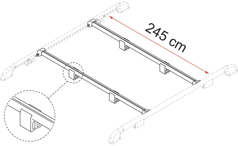 Querstange für Dachreling 41100