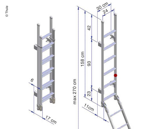 Alu-Leiter 11-stufig klap