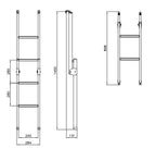 Falt-Leiter 145cm, passt sehr gut an Reimo-Easyfit-Rahmen