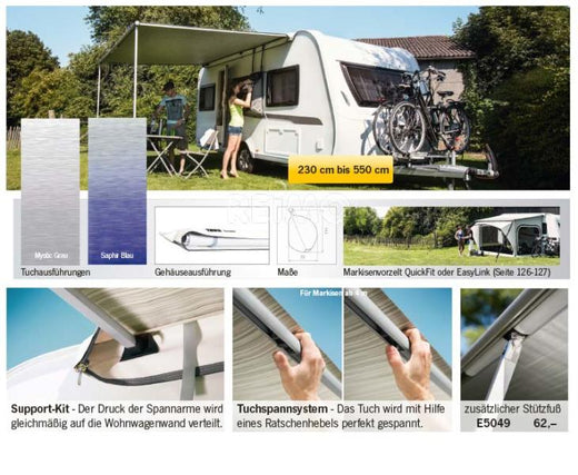 Thule 1200 - Sackmarkise für Kedernschiene - 550cm, Mystic Grau